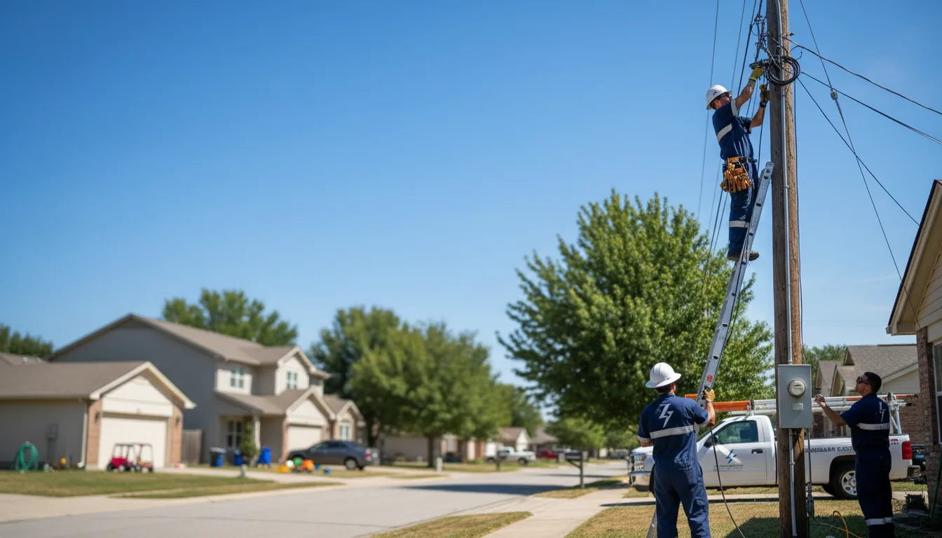 Residential electrician providing installation services in Kathryn, ND
